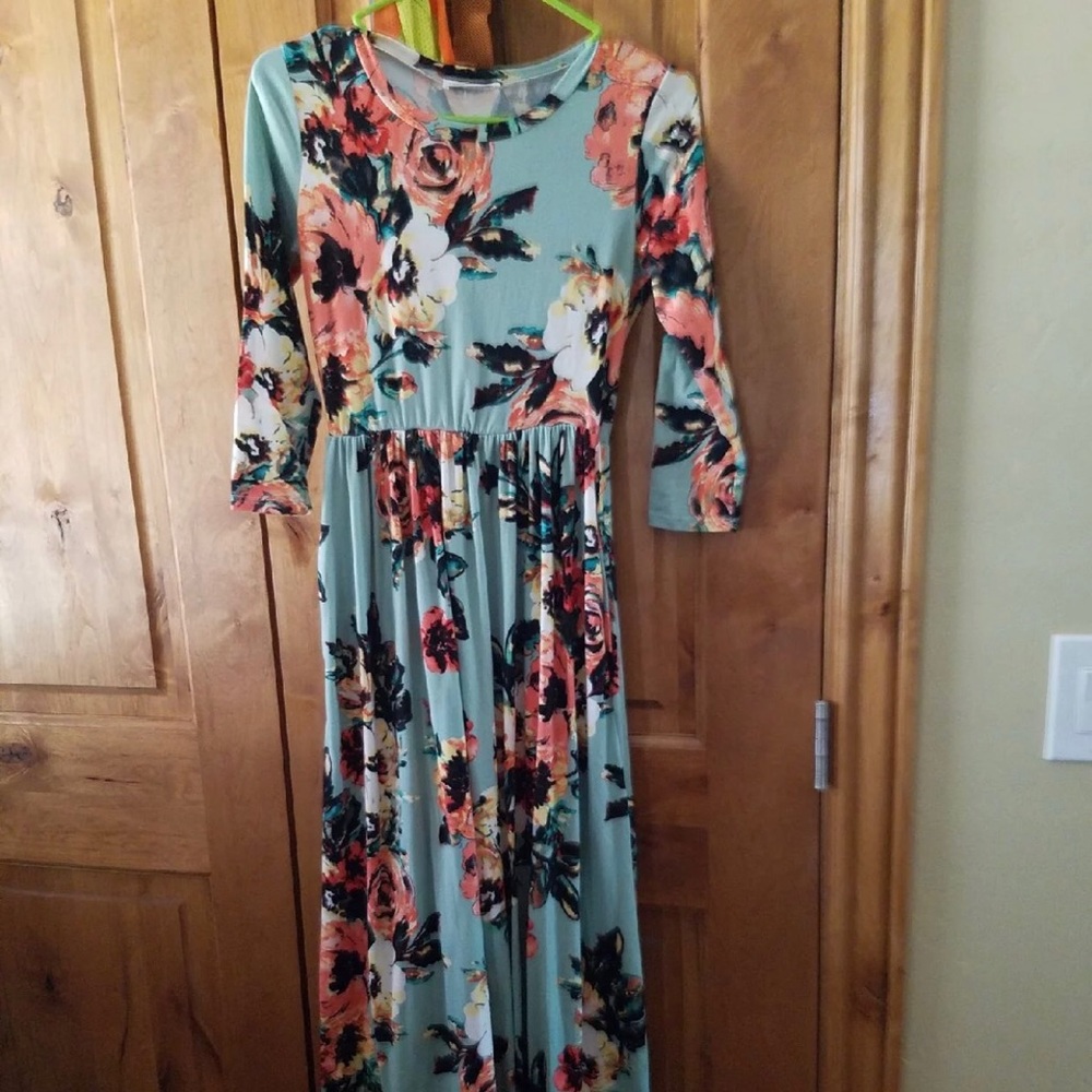 Mint blue dress